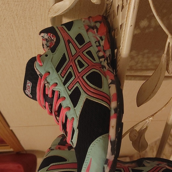 Women's size 8 Asics gel running shoes T3A6Q multi-color - Picture 4 of 6